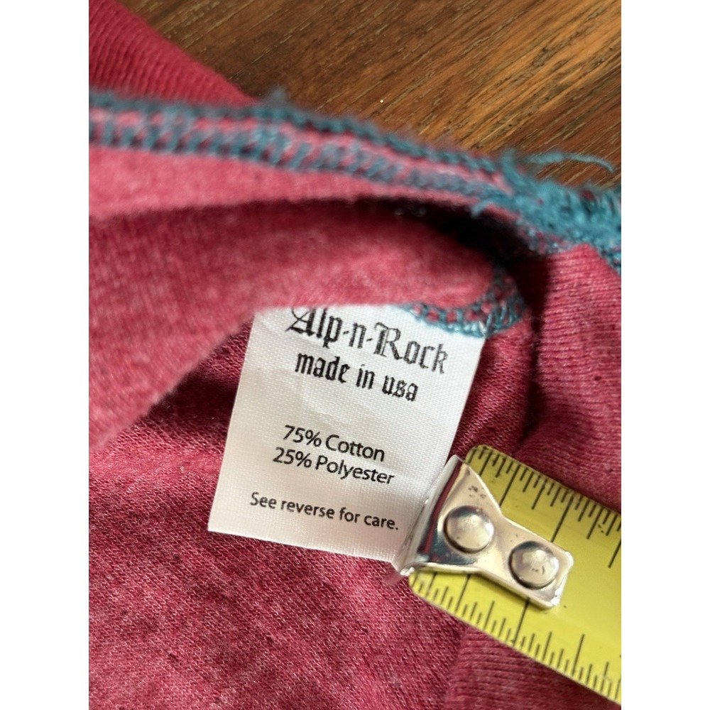 Alp-n-Rock Ladies Madeline Henley Shirt Women's Extra Small Deep Red Embroidered - Picture 3 of 16